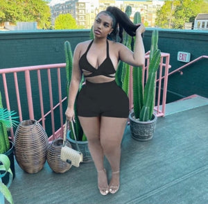 2 piece black shorts